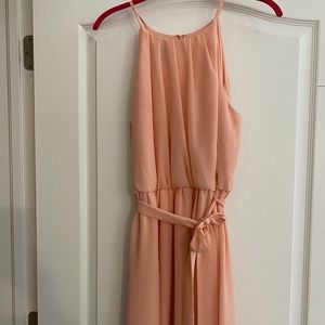Chiffon peach dress